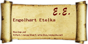 Engelhart Etelka névjegykártya